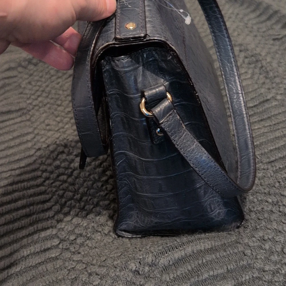 Kate Spade Orchard Valley Doris Black Crocodile Embossed‎ Women's Bag